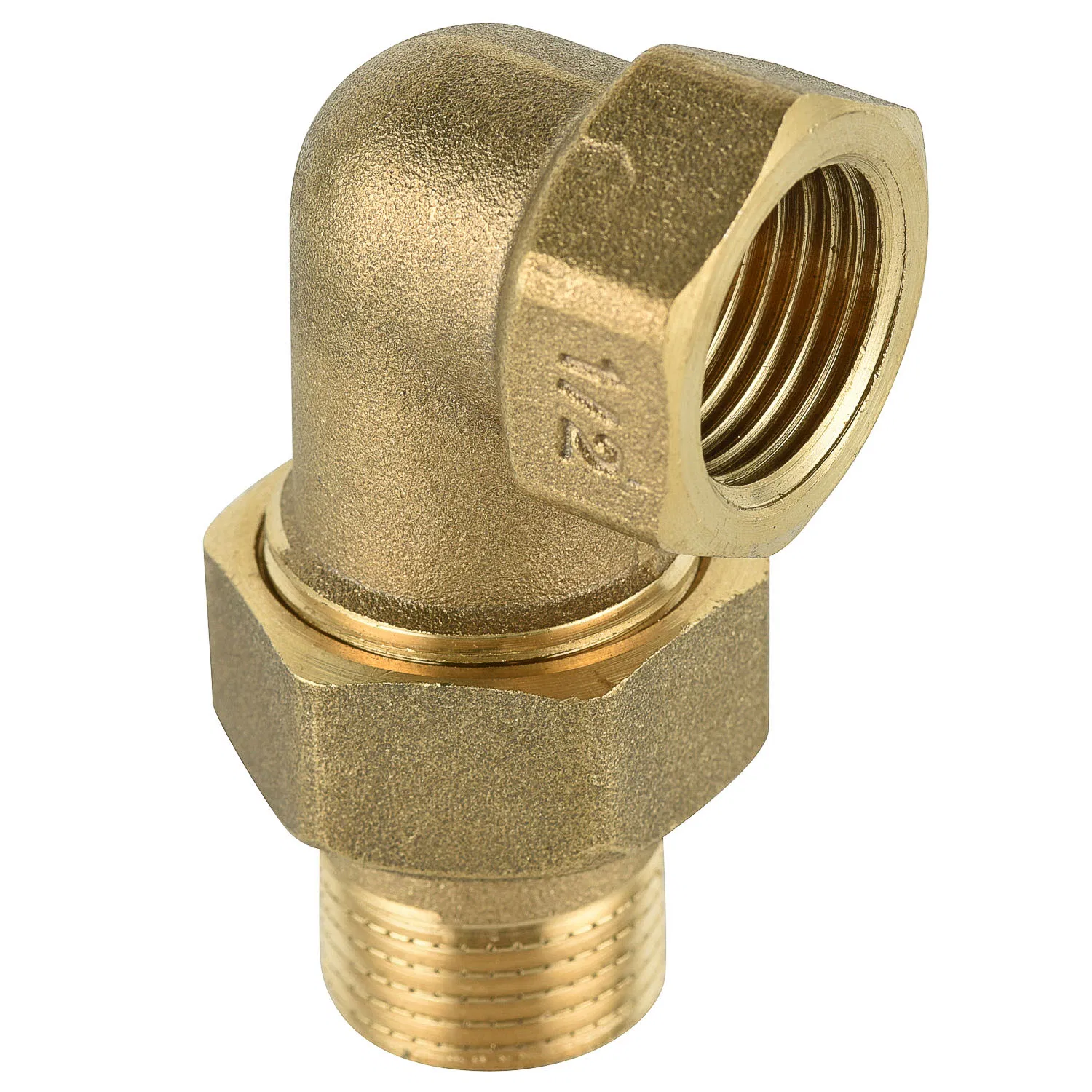 Hydraulic Brass Pneumatic Threaded Machine Fitting Angle Union O-Ring Sealed