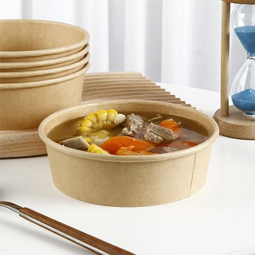 Hot Sale Is Coming! 700ml Staple Food, Salad Special Disposable Kraft Paper Bowl, Hurry to Buy
