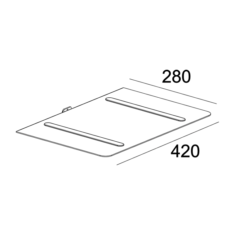 SPCC Silver/Black/White Codec/Printer Shelf (PRT 001)