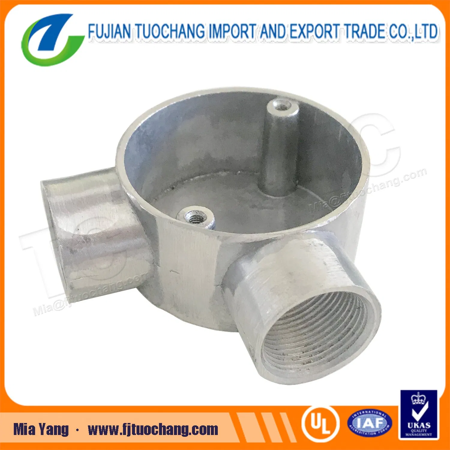 BS4568 Two Way Die-Casting Metal Juction Box