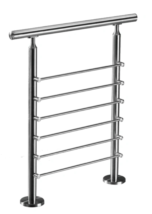 2 " Stainless Steel Balustrade Post with Side Channel for an Outdoor Balcony Fence Project