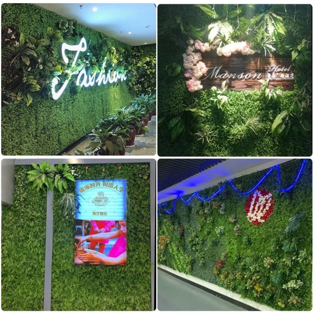 Decorative Artificial Hedge Fence Landscape Artificial Vertical Green Wall Plants Wyz19688