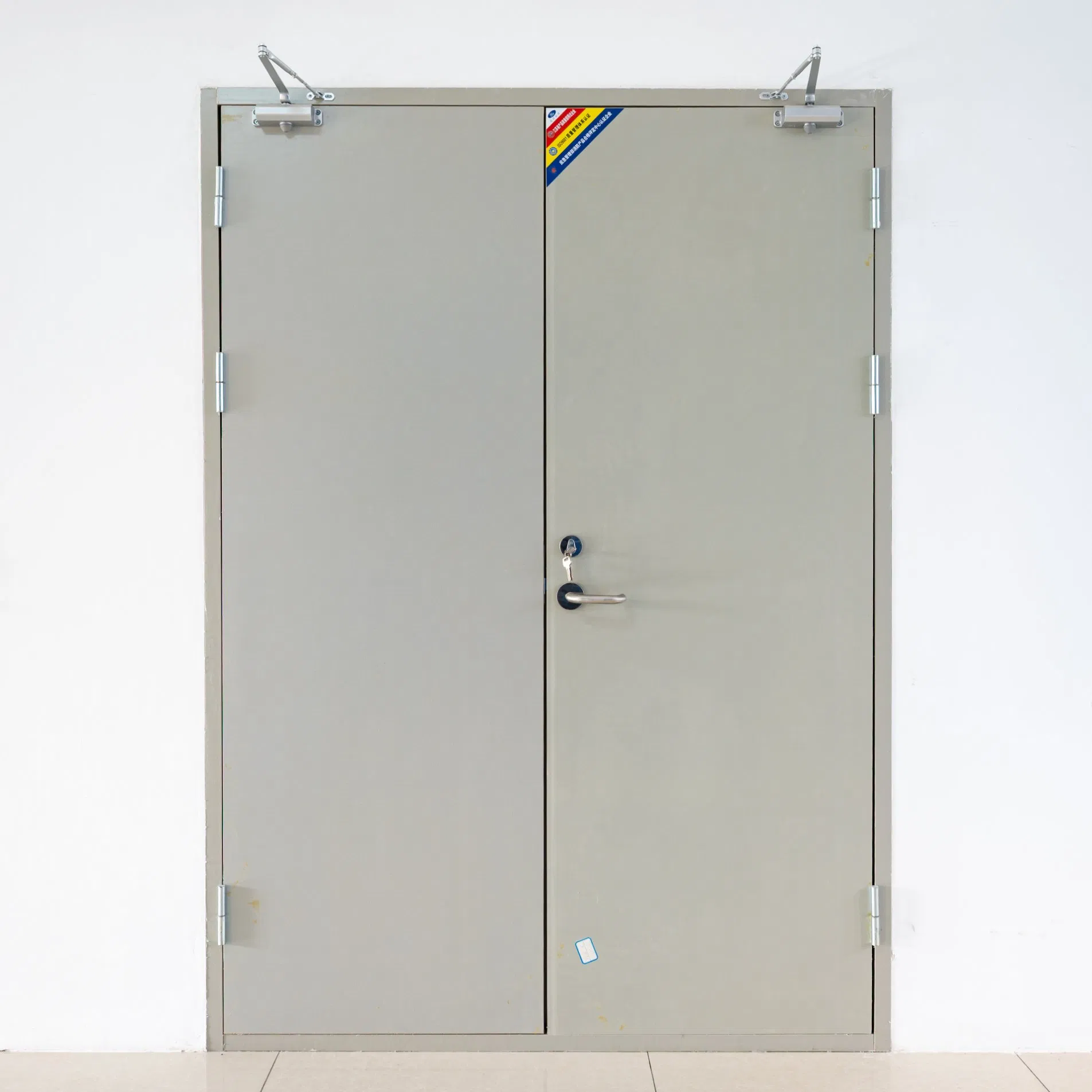 Factory Direct Price Pry-Proof Steel Glass Fire Door for Emergency Escape Routes