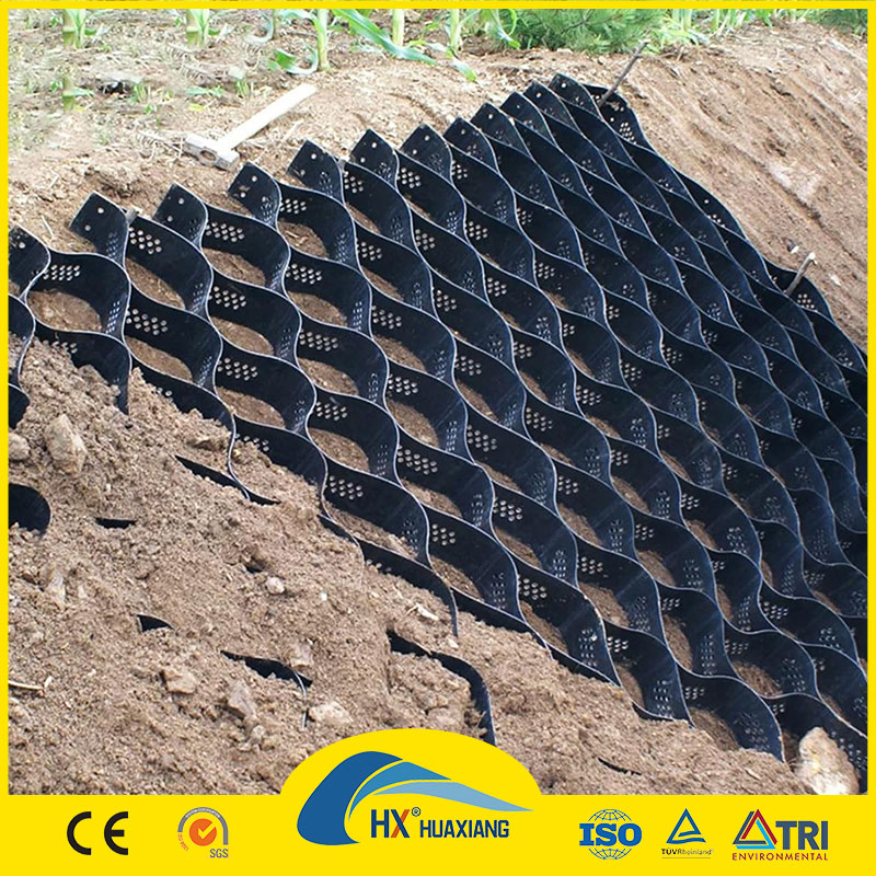100mm 150mm 200mm Textured Honeycomb Paver Plastic Road Geocell Gravel Stabilizatio