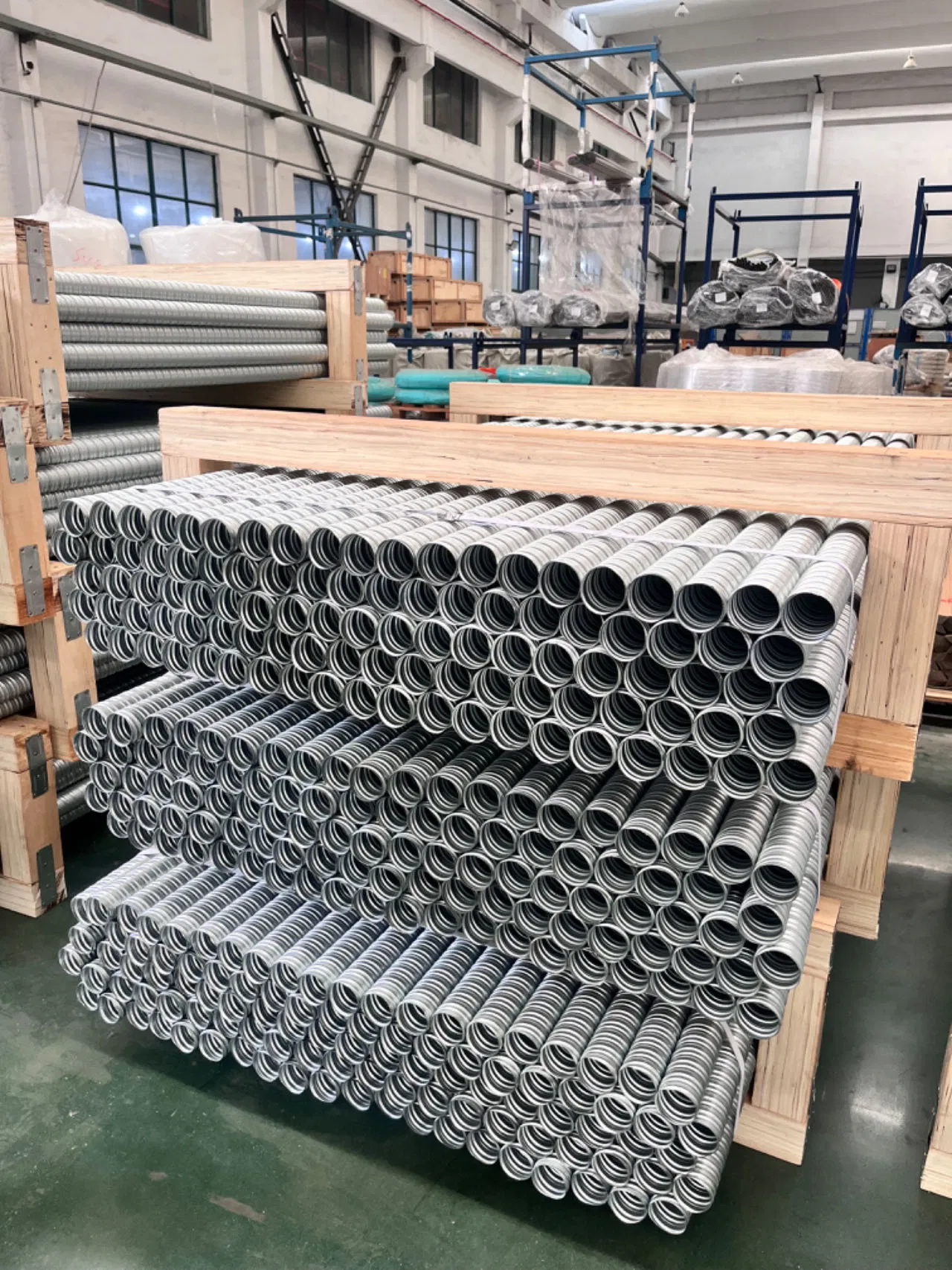 High Tension Prestressed Corrugated Galvanized Steel Duct for Post Tensioning 55mm
