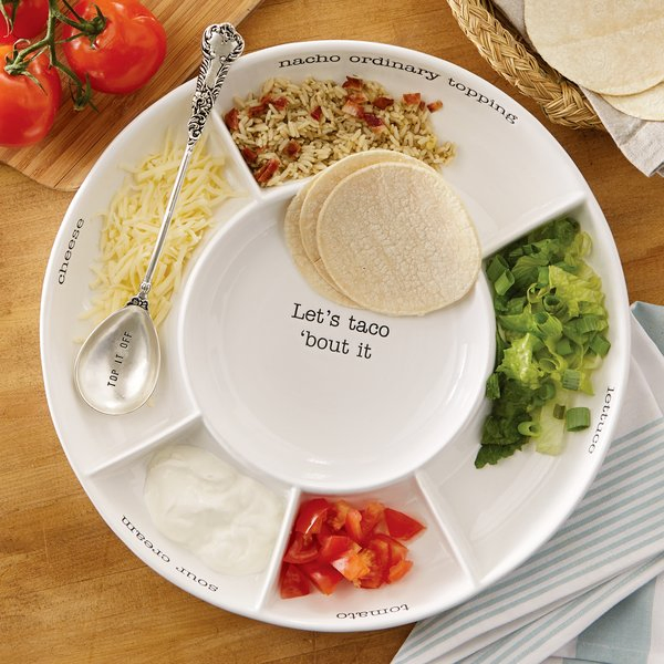 Elegant Ceramic Server Plate with Dividers for Stylish Entertaining