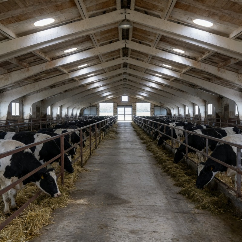 Custom-Sized Light-Transmitting Anti-Corrosion Livestock Steel Cattle Sheds, Chicken Coops & Horse Stables