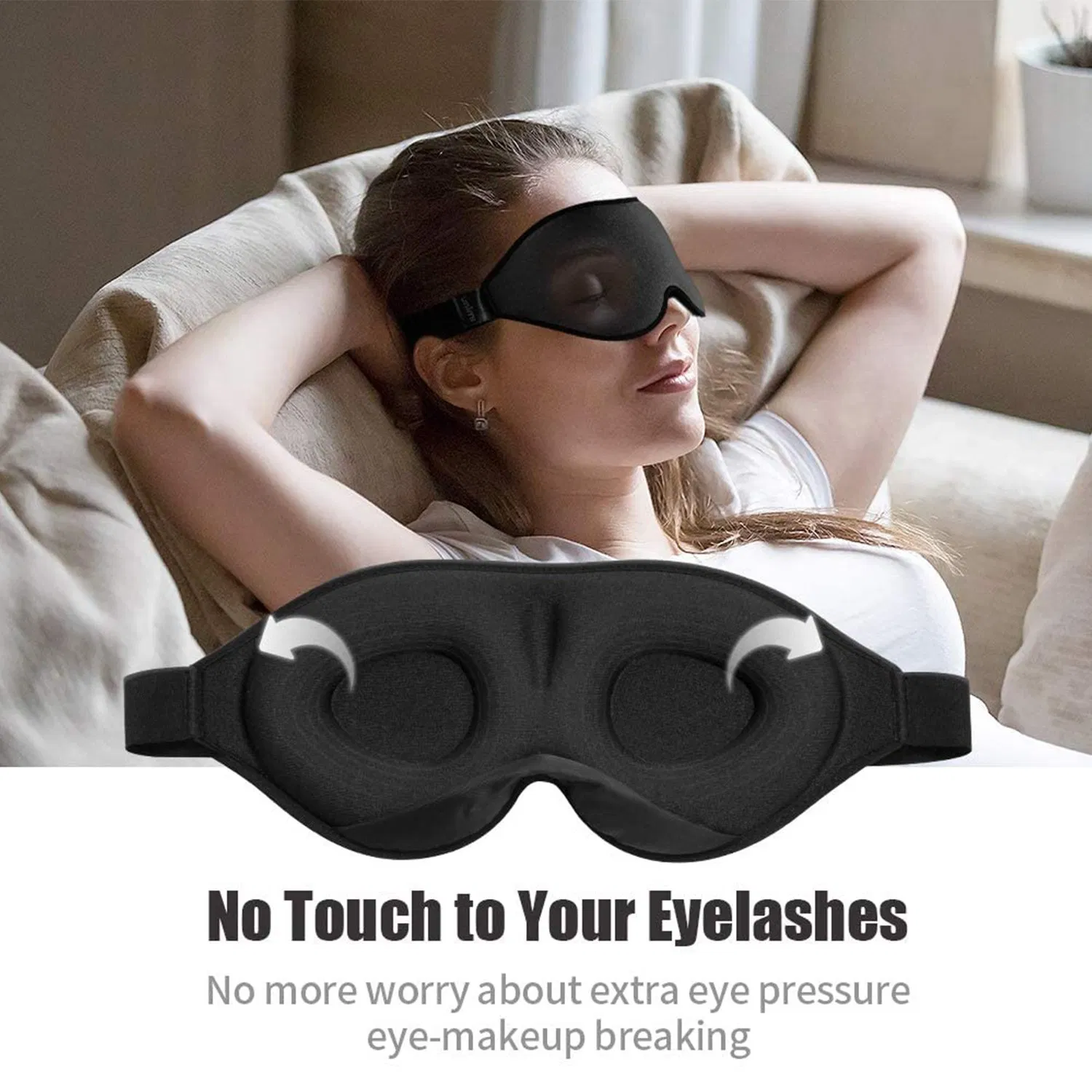 3D Sleeping Mask Memory Foam Sleep Blindfold Shading Light Eye Cover