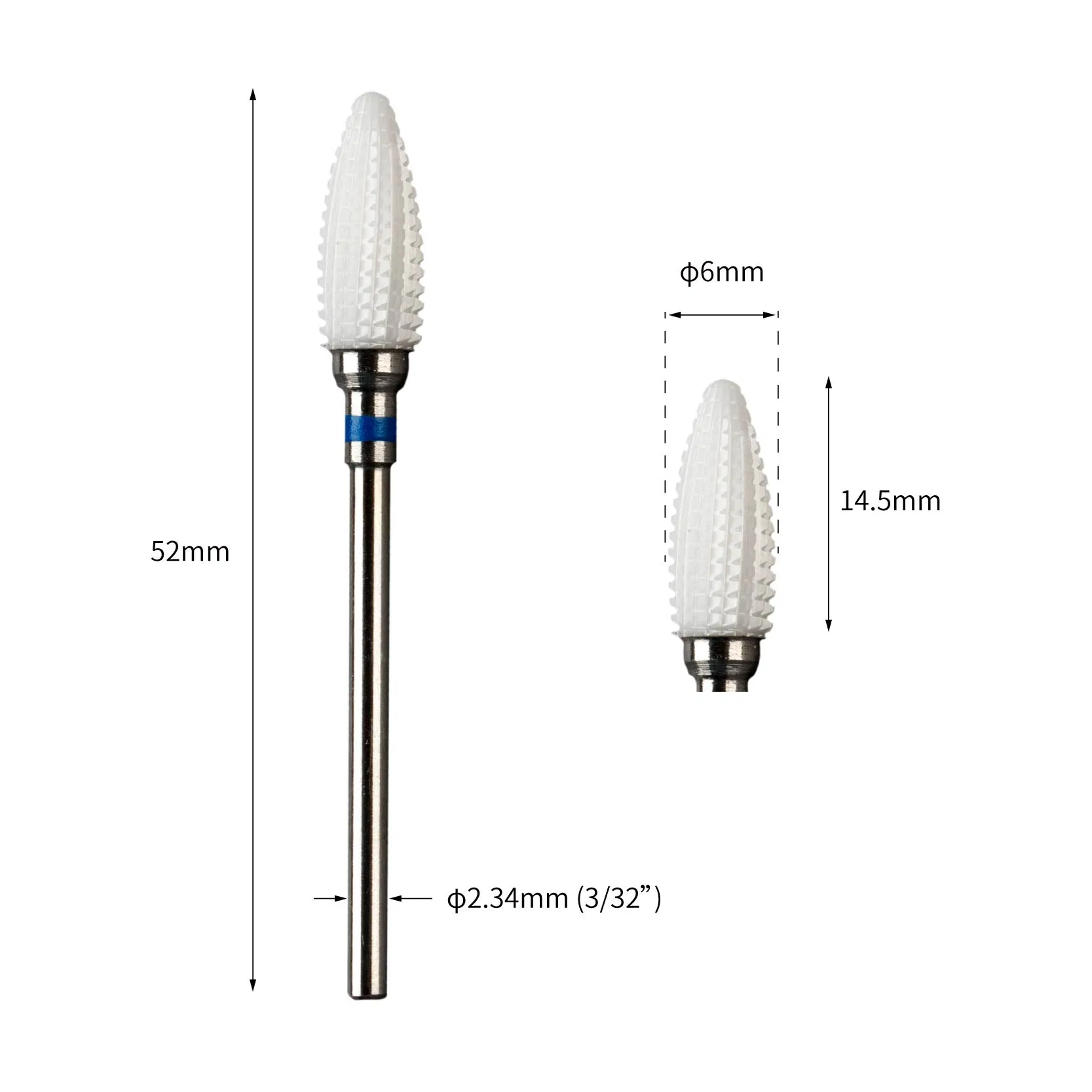 Manicure Pedicure Typhoon Flame Ceramic Zirconia Gel Polish Removing Nail Drill Bit Grinding Head