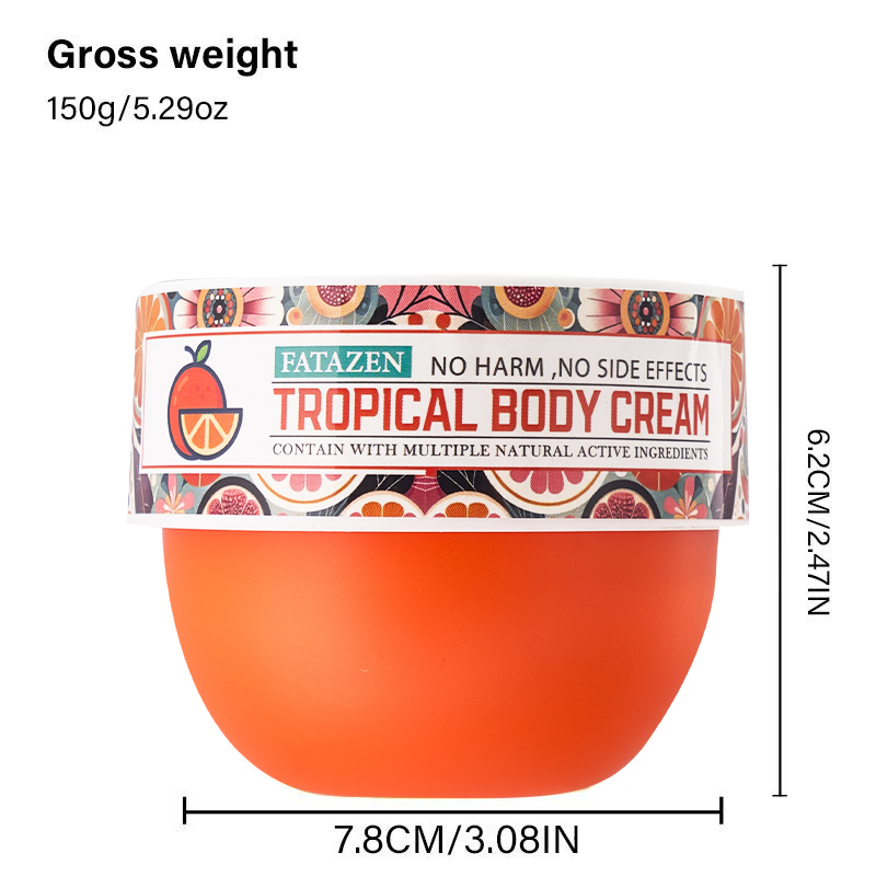 Exfoliate Smooth Restore Skin Elasticity Moisturizer Non Greasy Fruit Orange Body Cream