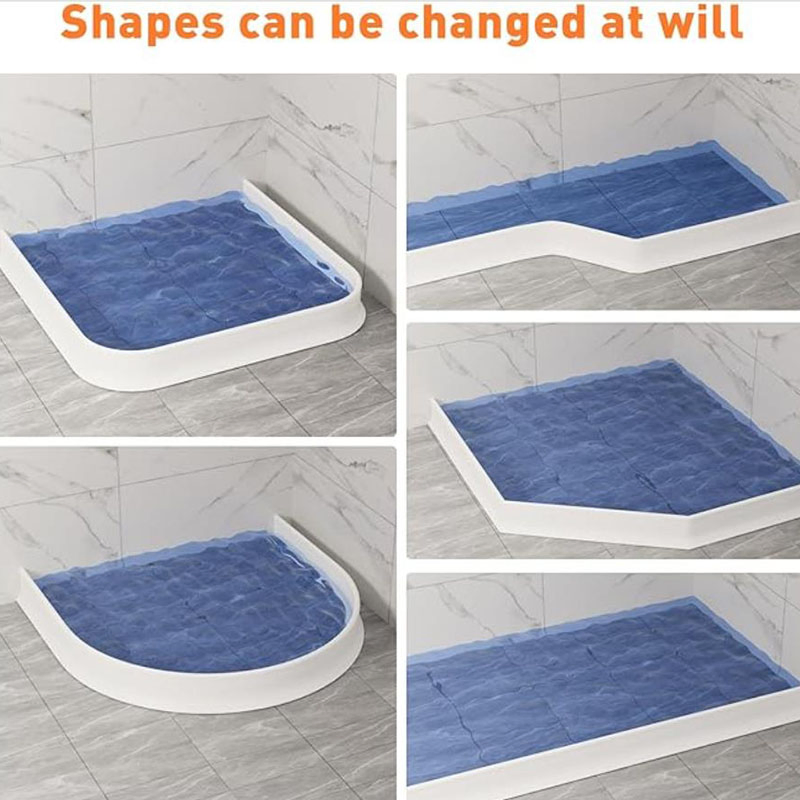 Factory Directly Supplies Customize Shower Room Water Flexible Strips Bathroom Silicone Water Retaining Strip