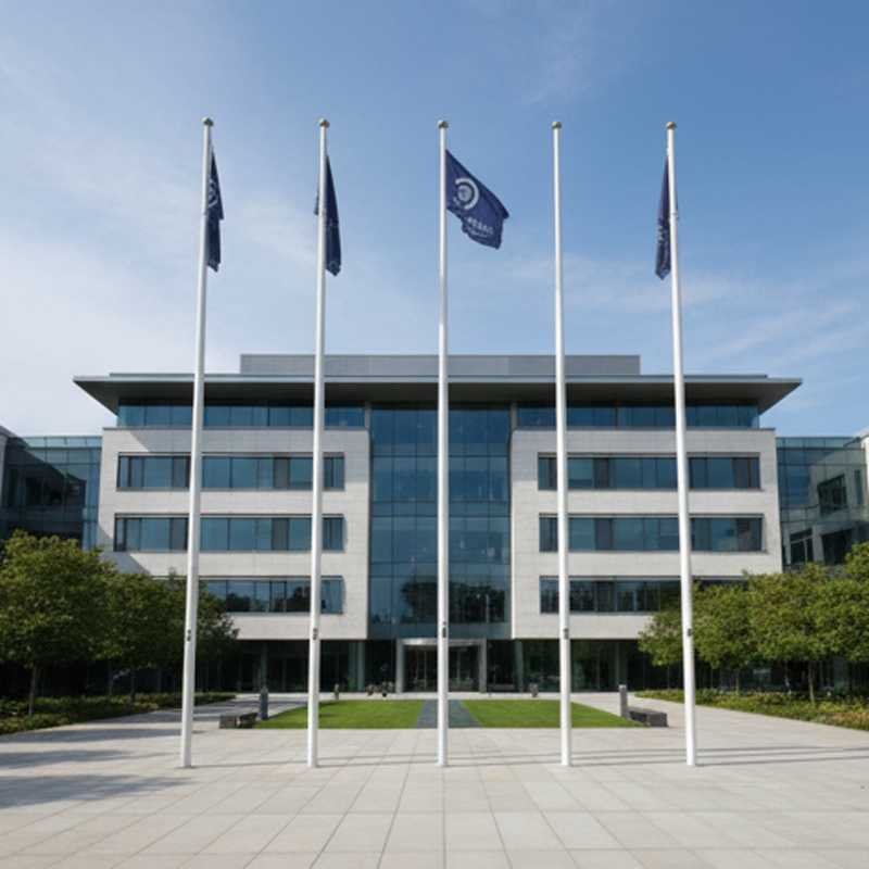 Portable Flagpole Base Stand Cheap Stainless Steel Flag Poles Base Holder Rectangle Flagpoles Bracket