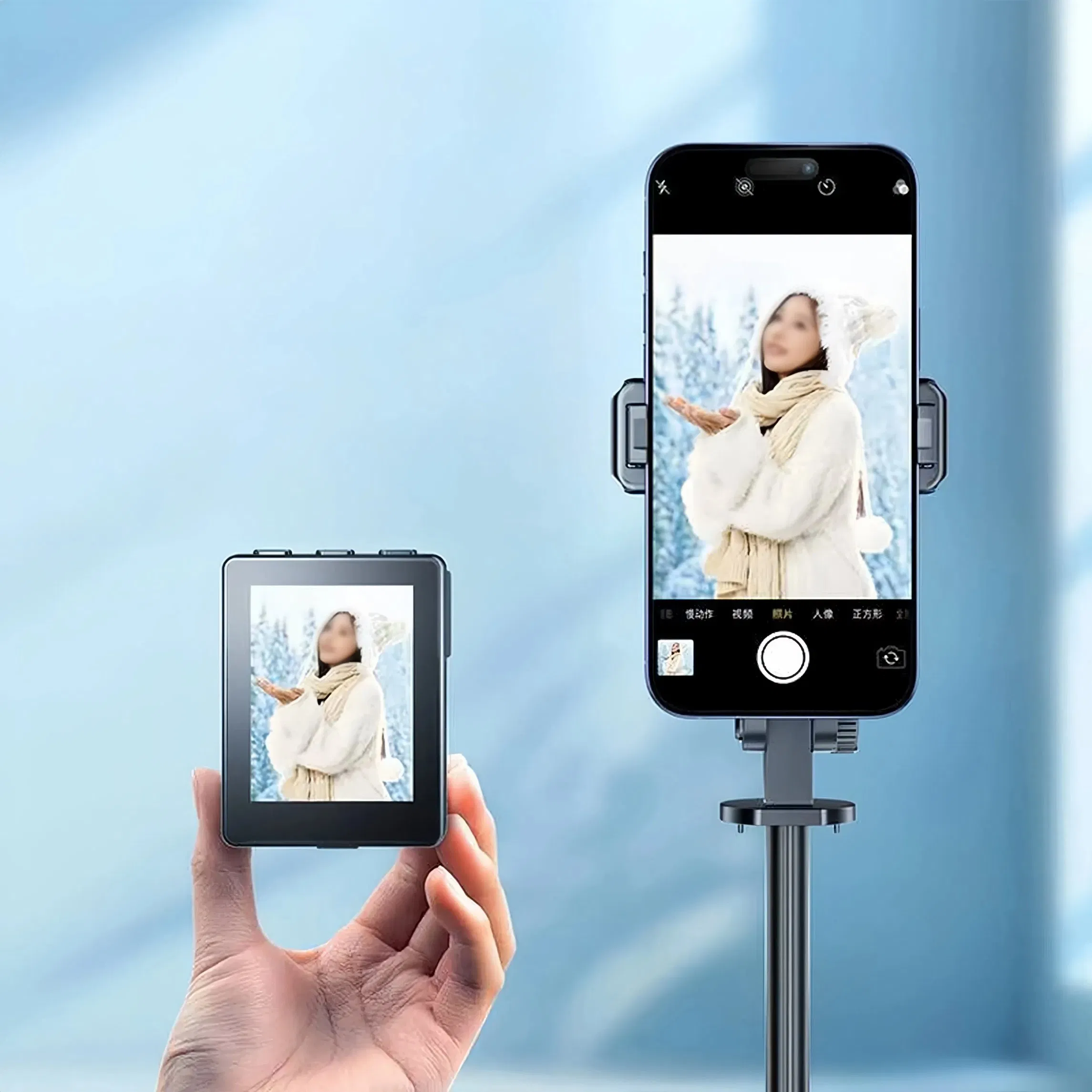 Foldable Selfie Stick Tripod Mobile Magnetic Selfie Projection Bt Remote Control Universal Phone Vlog Rear Camera Screen