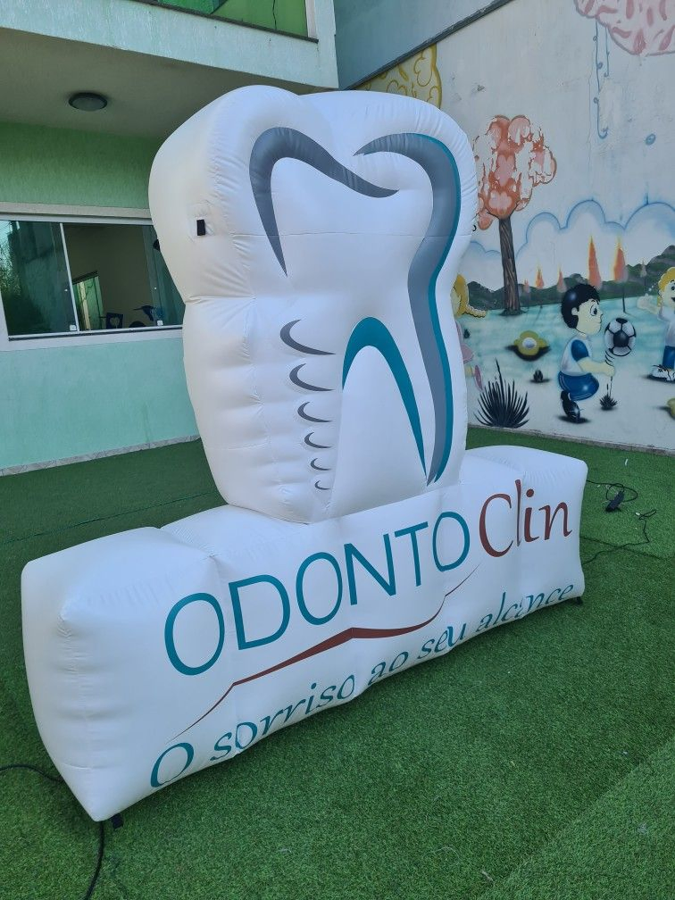 Boyi Advertising Dental Clinic White Inflatable Tooth Model with Bespoke Logo
