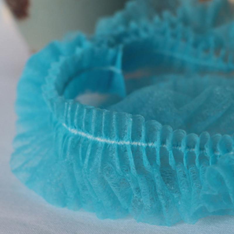 Round Elastic Strap PP Non Woven Shower Hair Packaging Double Elastic Cap