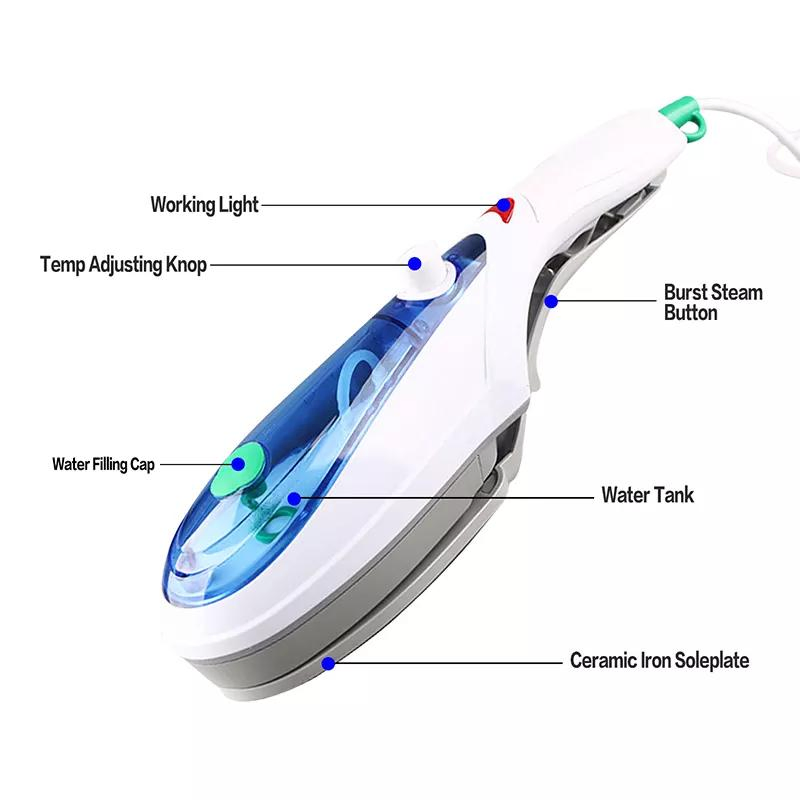 Dry Iron with Spray Hanging Ironing Machine Handheld Portable Mini Electric Steam Iron
