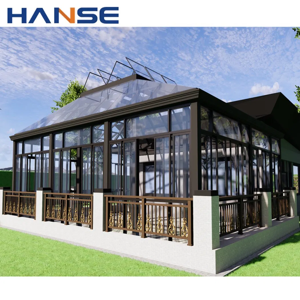 Aluminum Frame Glass Room Indoor Growing Greenhouse Aluminum Prefab Sunroom Prefabricated Triple Glazing Sun Shade Safety Glass Garden House Conservatory