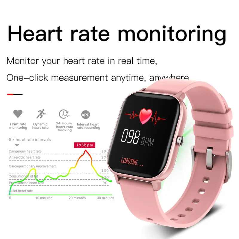 Drop Shipping P8 Smart Watch Men Heart Rate Blood Pressure Round Smartwatch P8 Women Watch Fashion Sport Fitness Tracker
