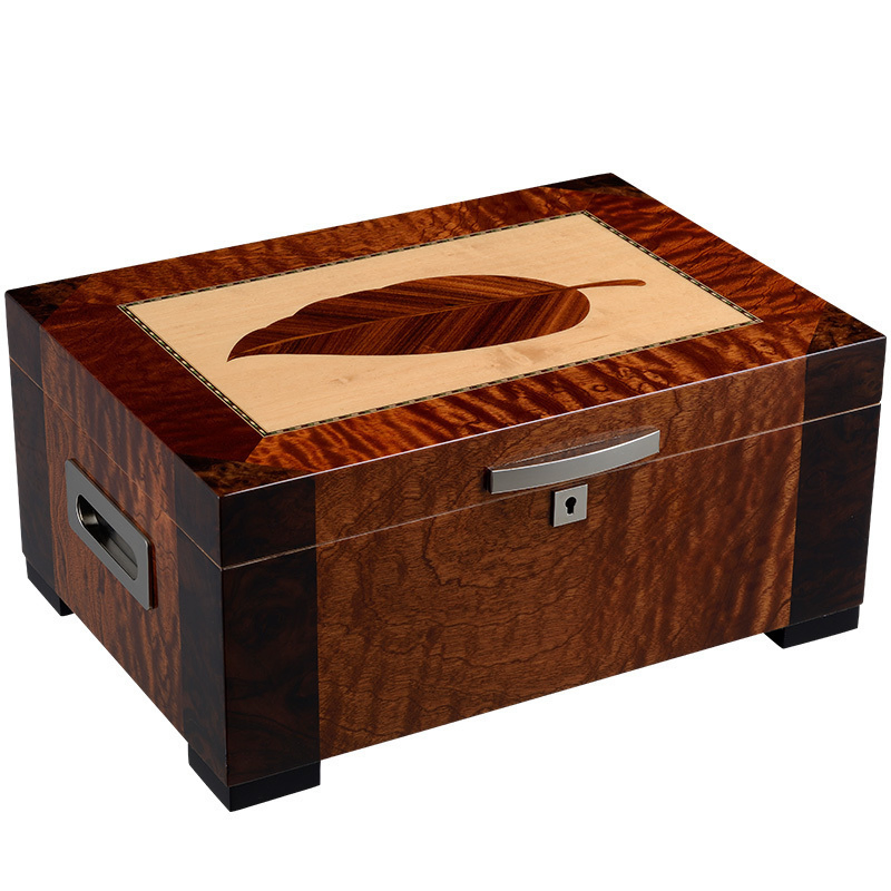 Customized 2024 New Style Men Cigar Case Wooden Gift Humidor Storage Box