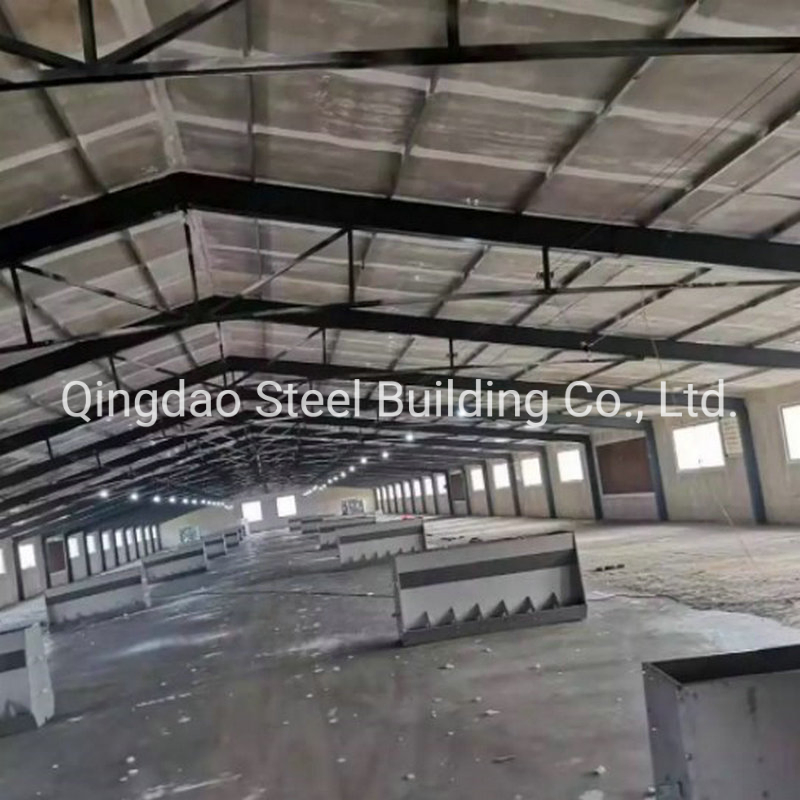 Galvanized Steel Structure Building for Prefabricated Poultry House Chicken Farm Building Supplies Broiler House Shed Design