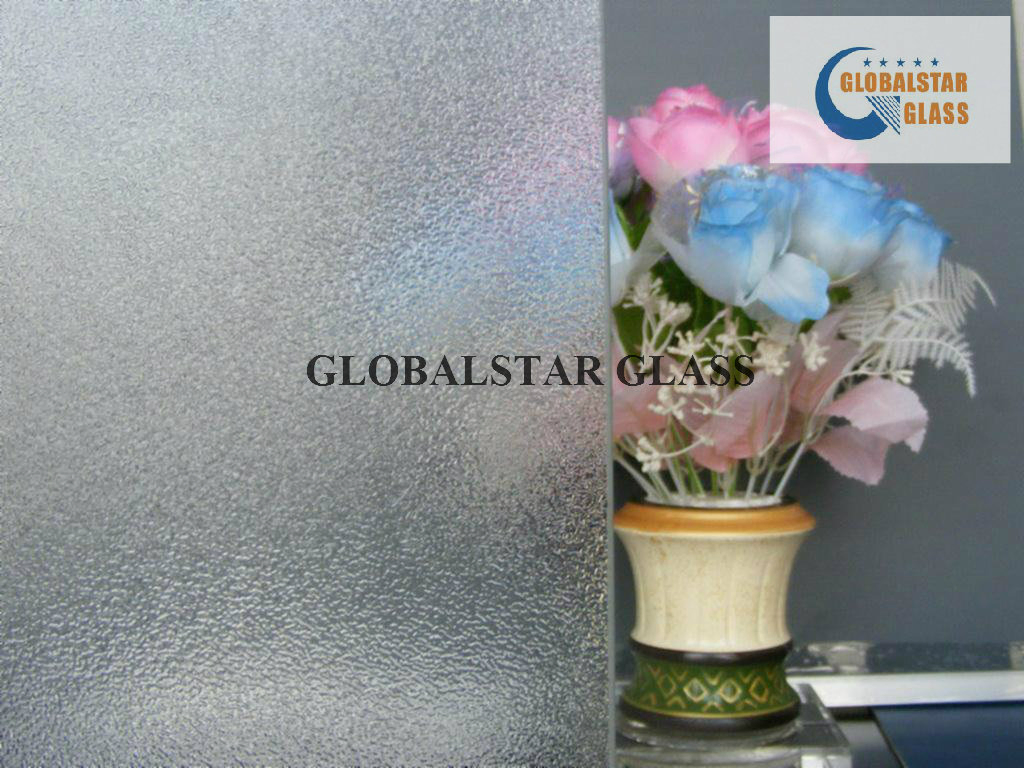 Clear Rolled Figured Patterned Glass Tempered Toughened Decorative Glass for Window/Furniture/Shower Room Bathroom