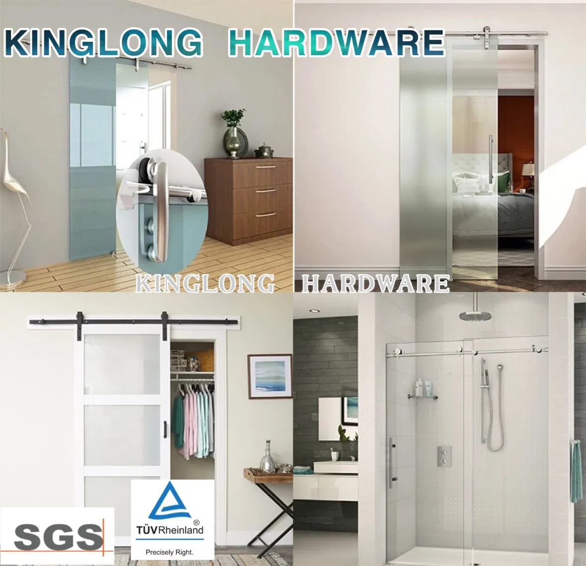 SUS304 SUS316 Zinkframeless Door Sliding Glass Door Accessories for Shower Room Glass Door Pulley