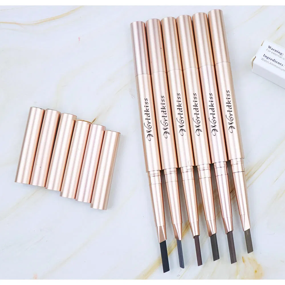 Waterproof Gold Tube Long Lasting Eyebrow Pencil Private Label