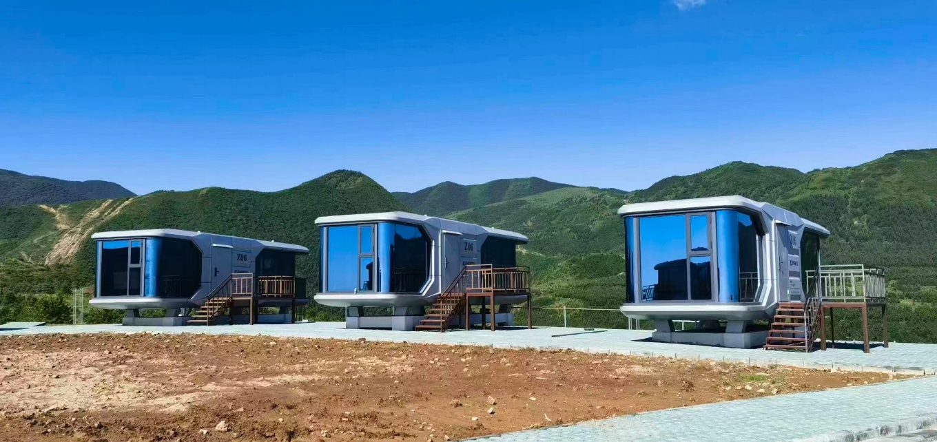 Capsule Home Shipping Container Prefabricated Modular Home Outdoor Office Pod Cabin House