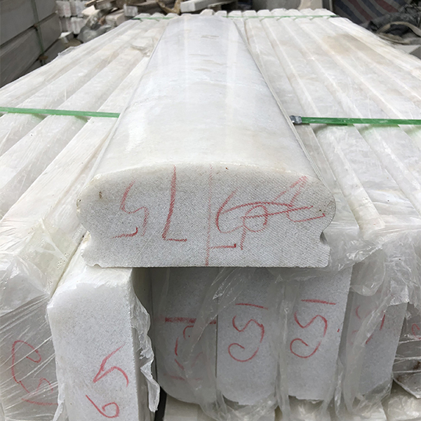 White Marble Balustrade Natural Stone Stair Handrail