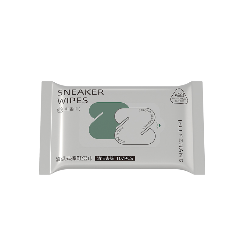 Disposable individually packaged sneakers quick cleaning wipes