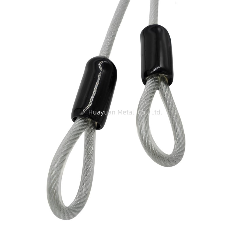 Стальной плетеный трос с защитным покрытием, двойная петля