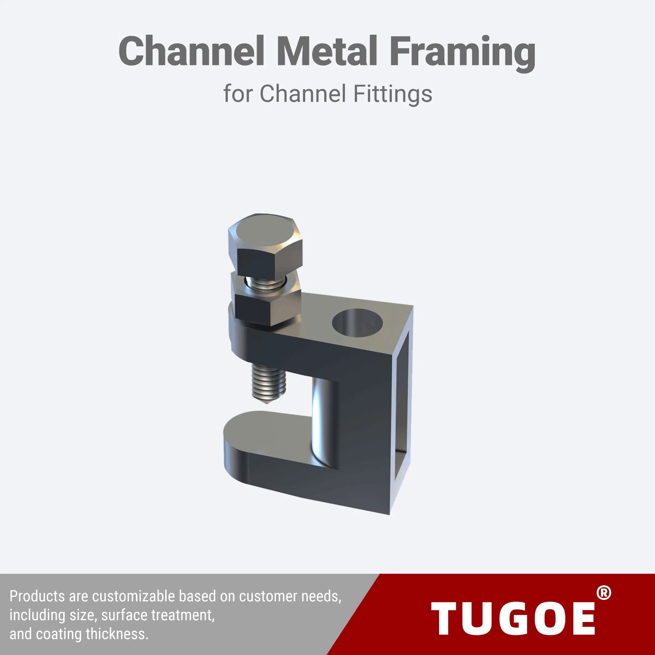 Customize Electro- Galvanized Top Beam Fixed Tiger Mouth Shape Beam Clamp