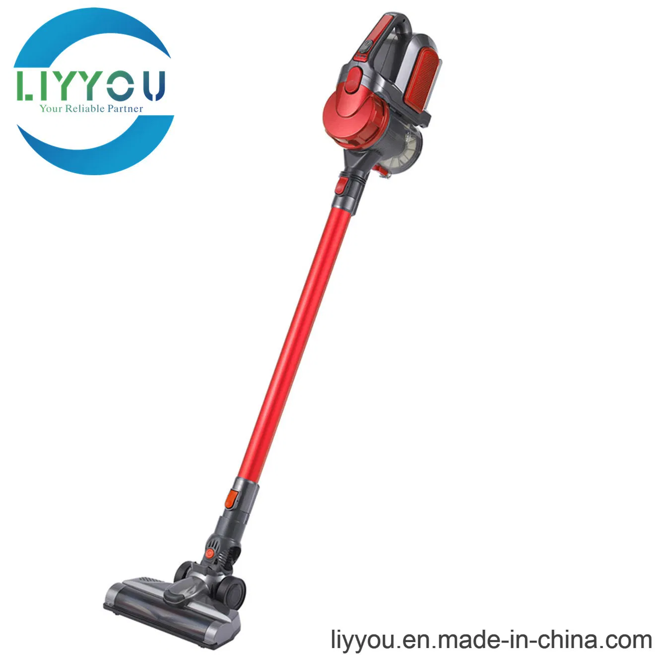 2-in-1 Handheld Cordless Upright Anti Dust Mites Adjustable Cyclone Vacuum Cleaner