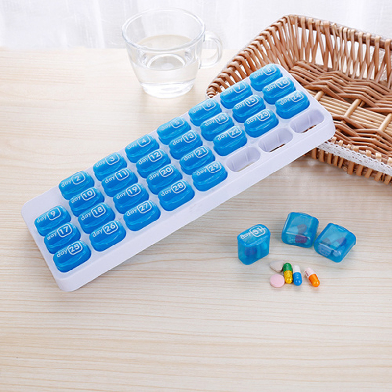 31 Days Pill Organizer Medicine Storage Vitamin Case Box