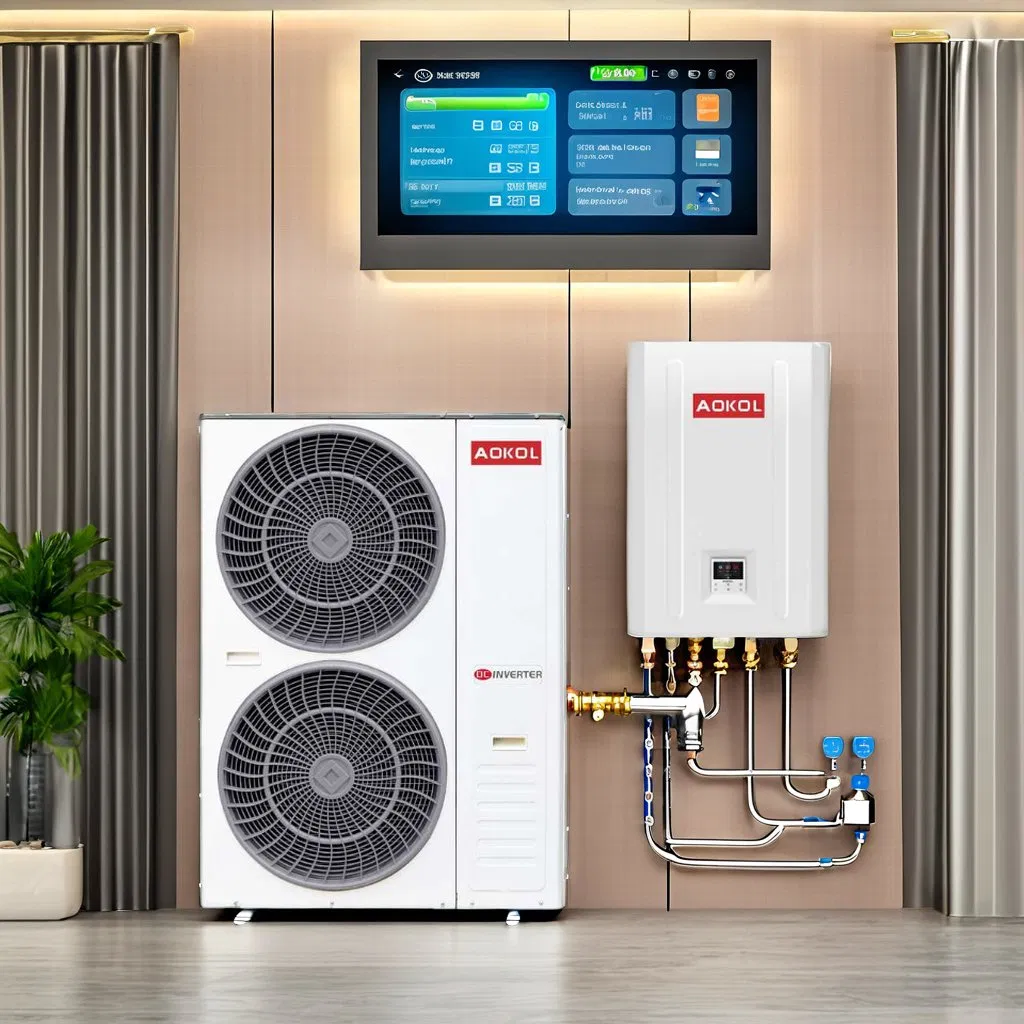 Aokol R32 -35c Low Temp. 30kw Air to Water Heat Pump, Floor Heating Cooling and Domestic Hot Water Heat Pump, Smart WiFi Control High Cop a+++ Europe Heat Pumps