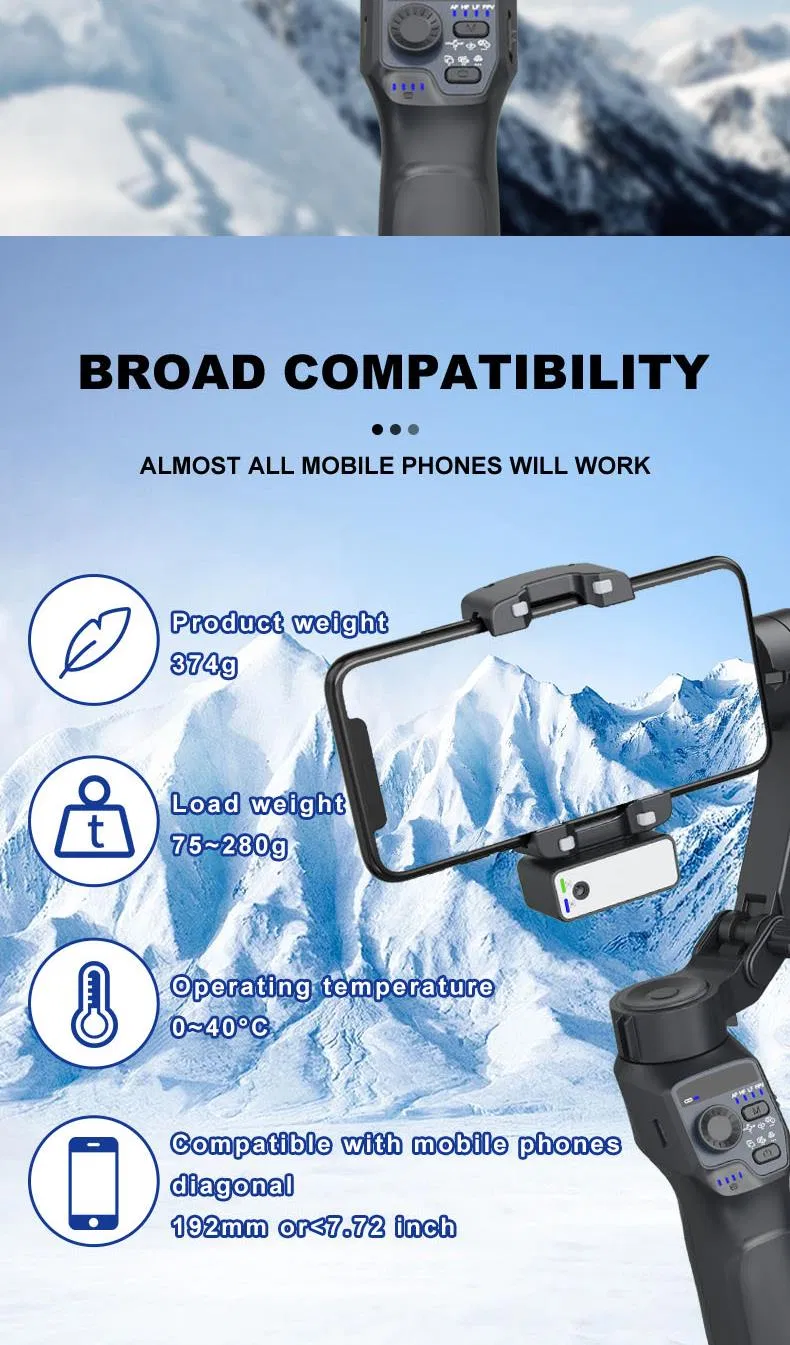 Стабилизатор F11 для смартфона с автотрекингом лица