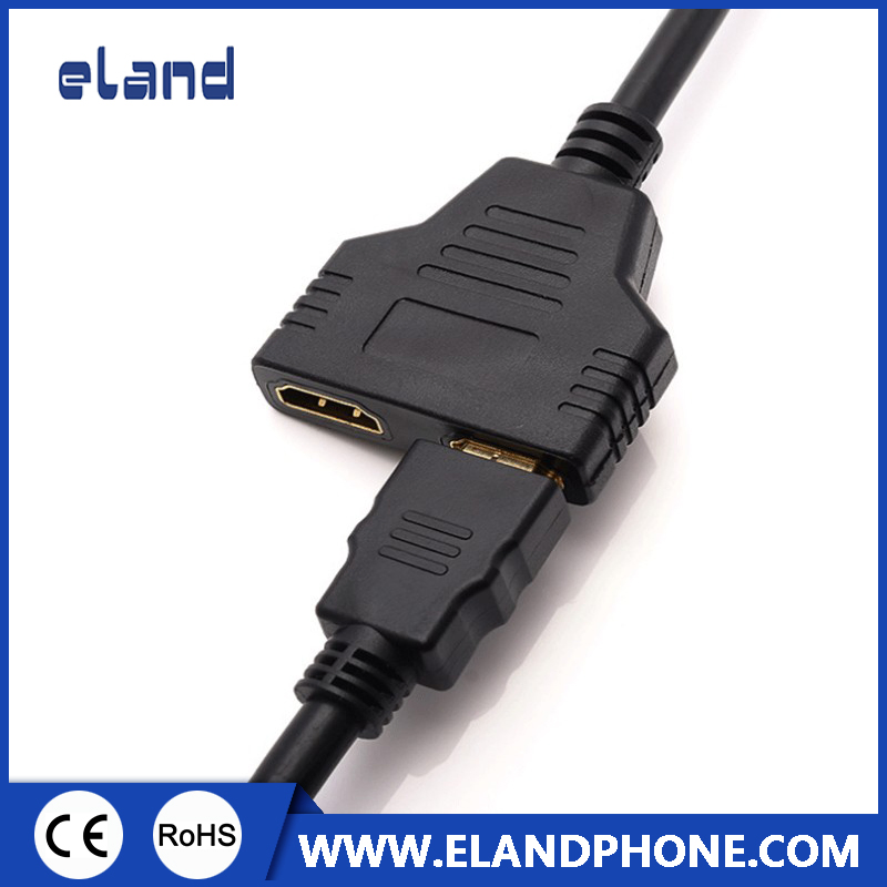 HDMI-сплиттер кабель, 30 см, черный