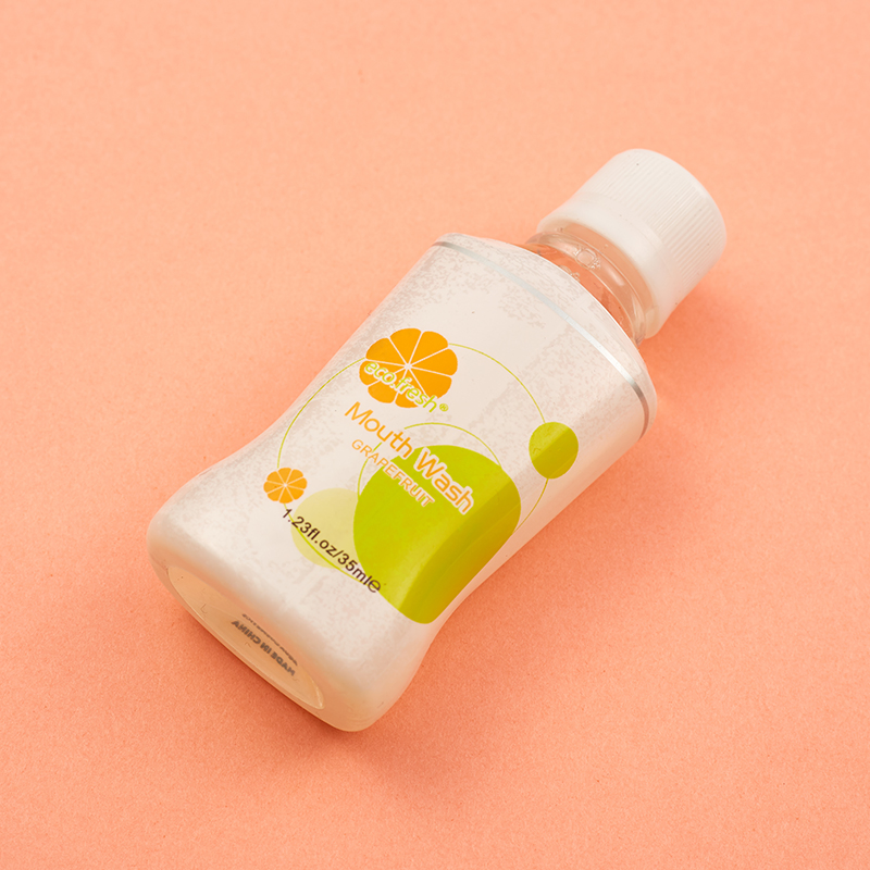OEM Grapefruit Flavor 35ml Alcohol Free Mouth Wash Hotel Travel Portable Disposable Herbal Concentrated Mini Mouthwash