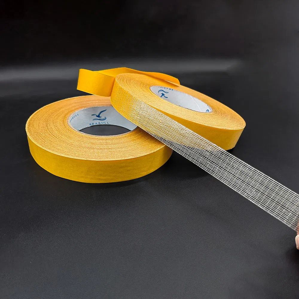 Double-Sided Self Adhesive Fiberglass Reinforced Cross Filament Tape for Carpet