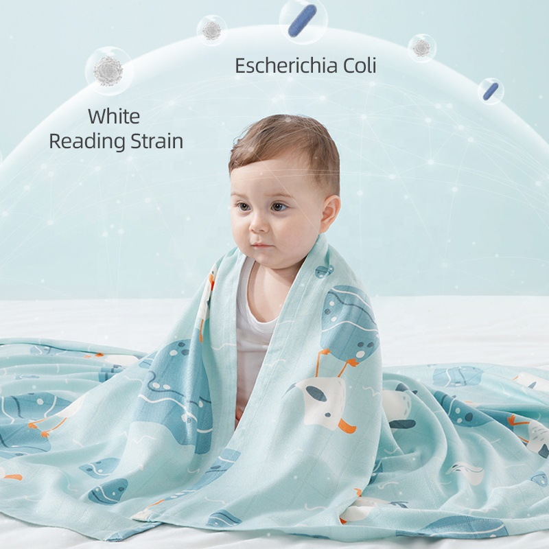 Baby Thin Blanket Quilt Cool Sense 100% Bamboo Cotton Wide Edge Factory Wholesale Cool Sense Baby Blanket
