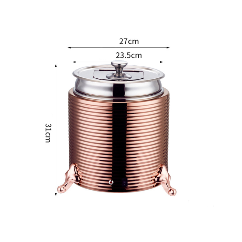 Catering Server 11 Liter Rose Gold Electric Buffetware Warmer Container Pot China