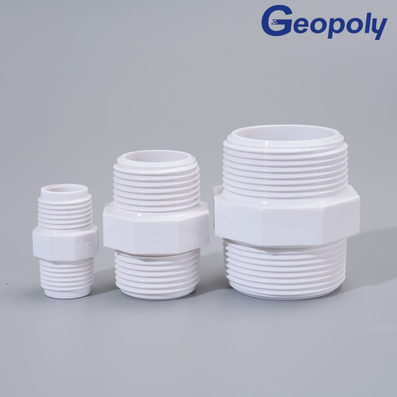 Wear Resistant Plastic Double Male Thread Nipple for Water Pipe Joint
