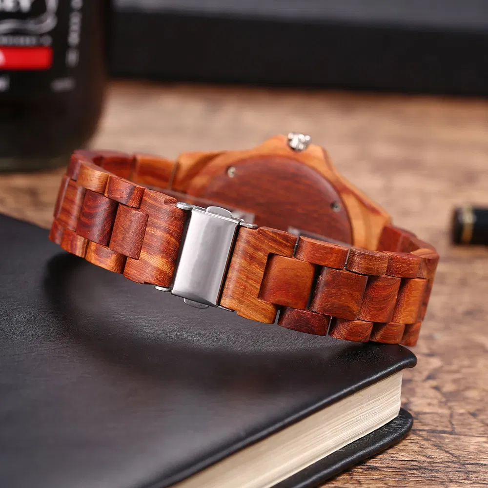 Factory Wholesale Men's Sandalwood Quartz Fashion Germanium Energy Watch