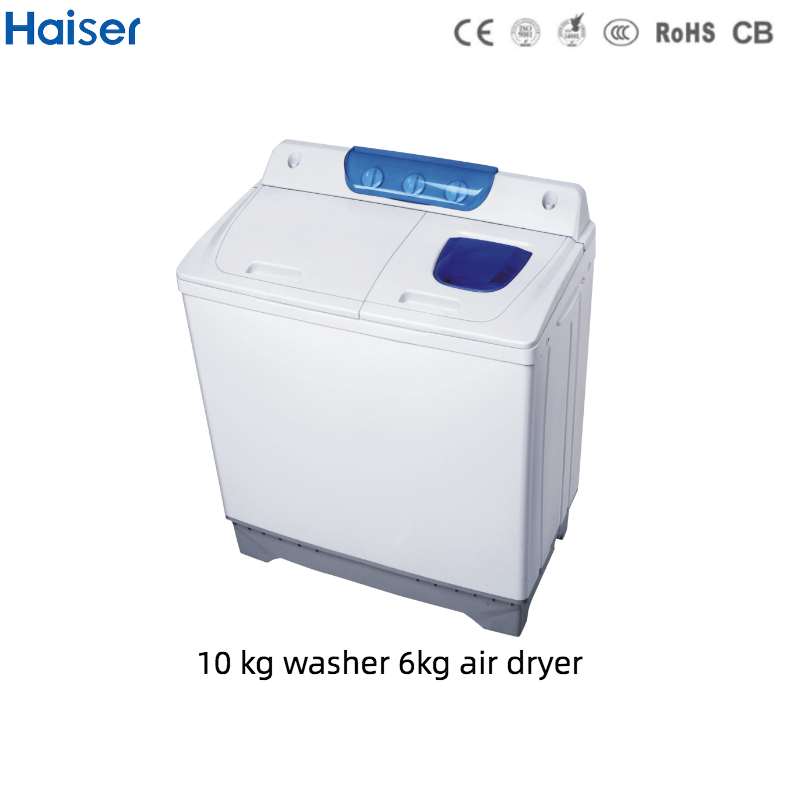 10 Kg Washer 6kg Dryer Twin Tube Washing Machine with Red Transparent Cover