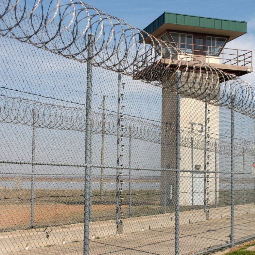 High Security Airport Fences Welded Metal Y Post