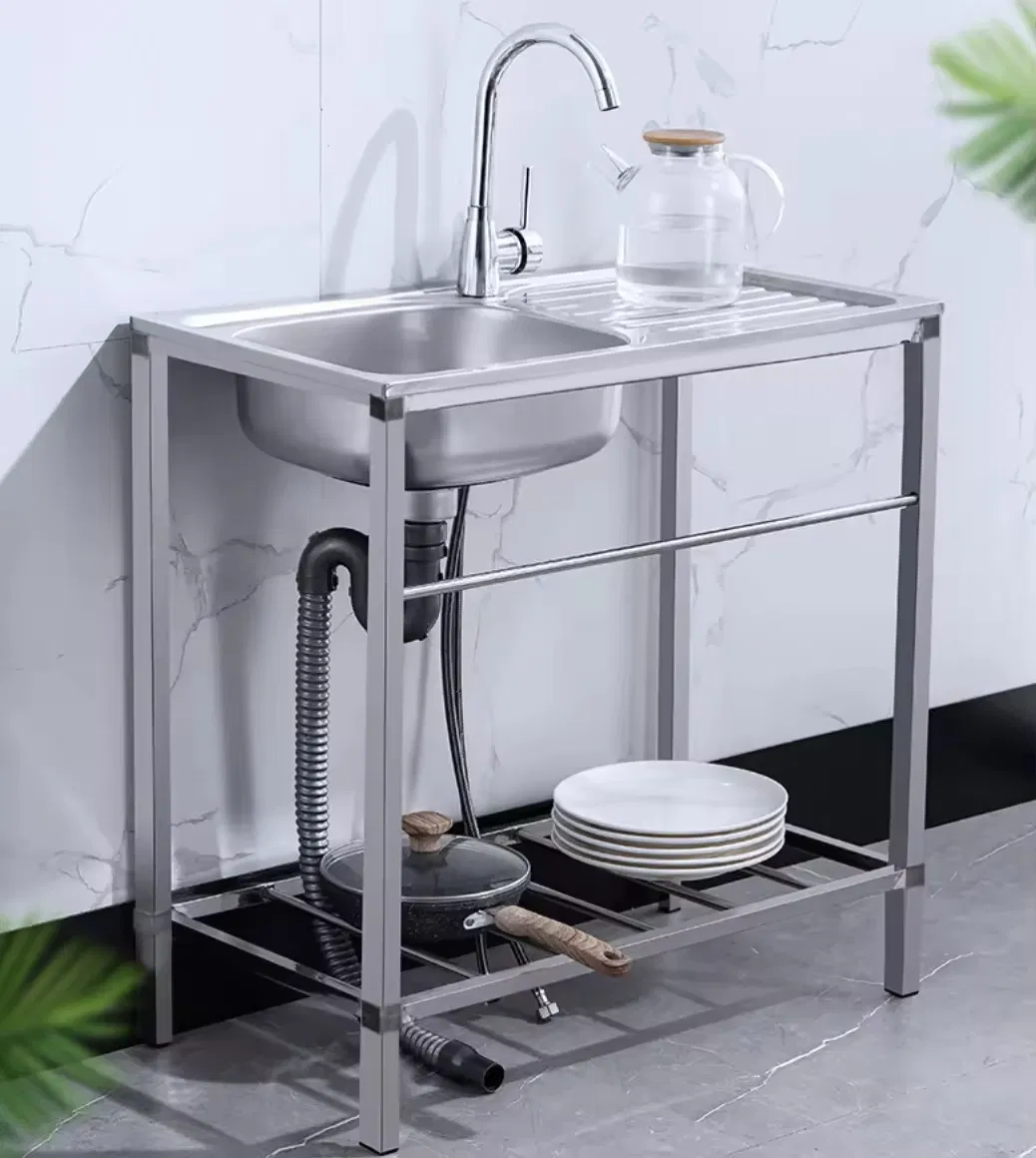 OEM Kitchen Stainless Steel Sink with Bracket and Workbench