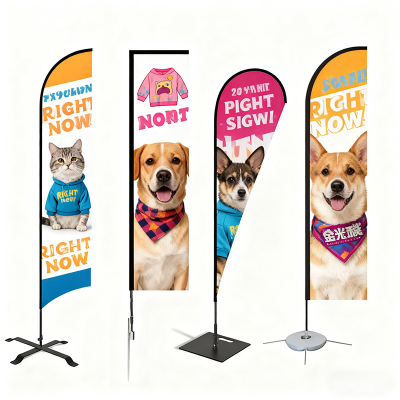 Customizable 6m Outdoor Feather Banner with Logo and Pole