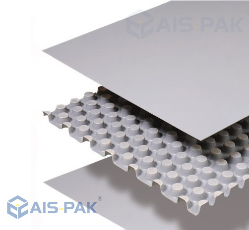 Recycled Triplex Three Layers Sandwich Composite Polypropylene PP Bubble Guard Honeycomb Core Panels for Plastic Packaging Board