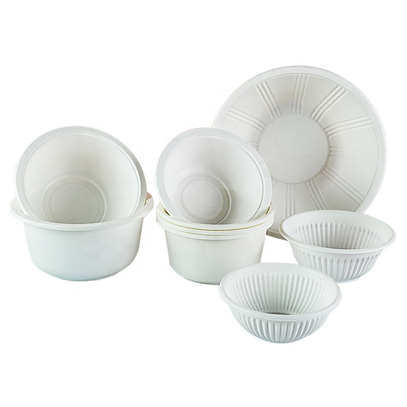 Custom Disposable Cornstarch Salad Bowl Chinese Food Container Bowl Kitchen Soup Bowl