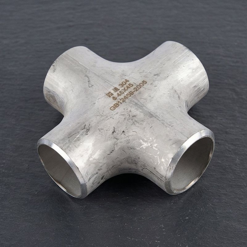 Precision-Machined Stainless Steel Cross Fitting: 1/2", DN15 Nominal Diameter